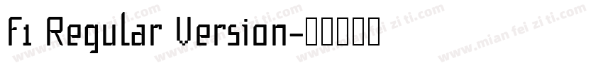 F1 Regular Version字体转换